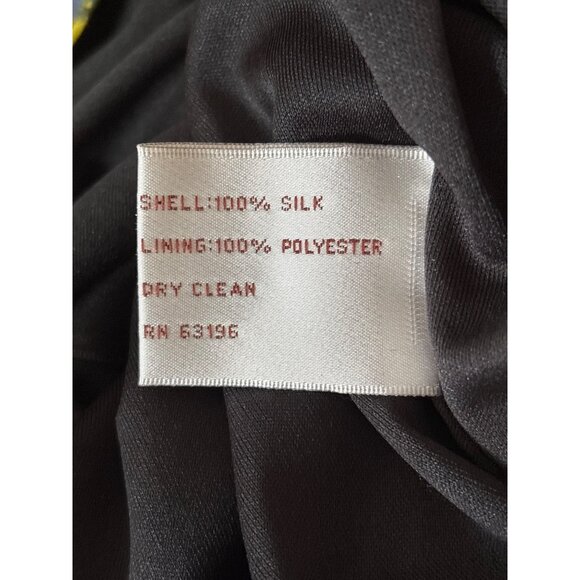 SUZI CHIN Dress Size 10 for Maggy Boutique Silk Sleeveless Abstract Print Sheath - Picture 10 of 10